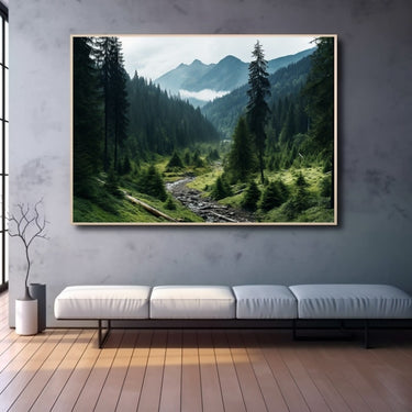 Forest Mountain Painting
